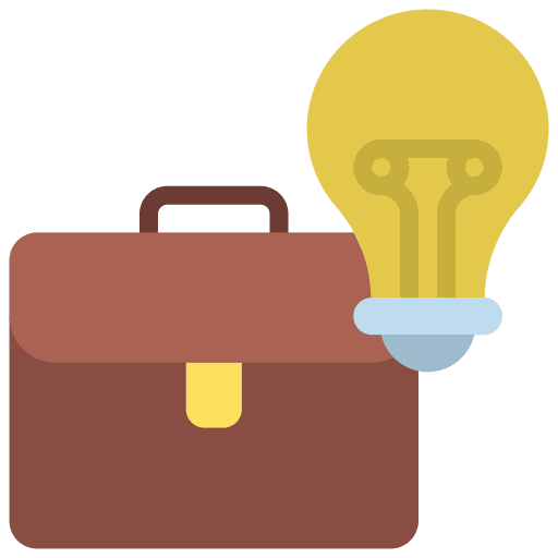 Business idea briefcase business idea recruitment icon