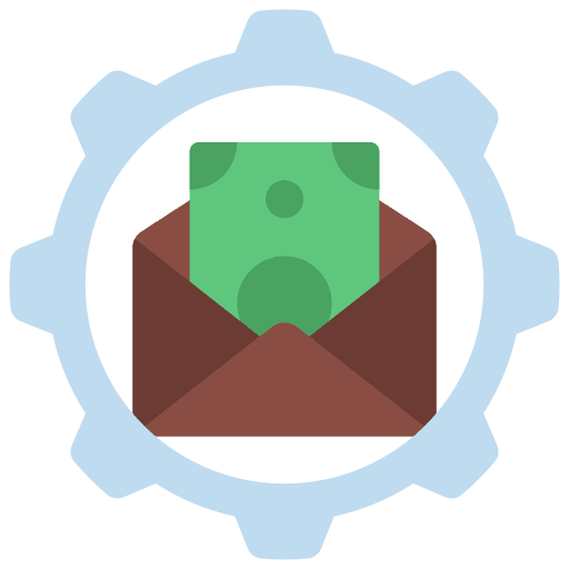 Paycheck business and finance management salary icon