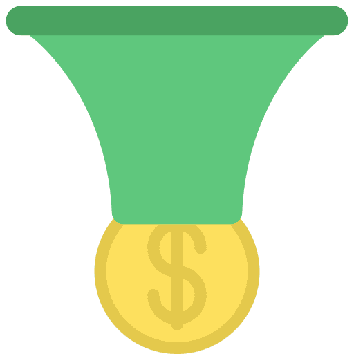 Sales funnel filtering business and finance filter icon