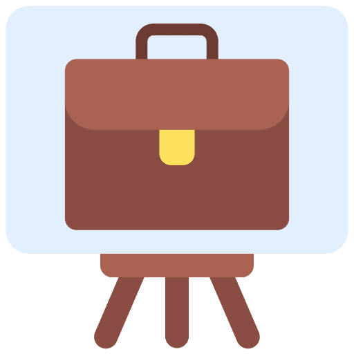 Training course information business and finance presentation icon