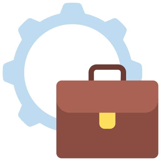 Business briefcase business setting icon