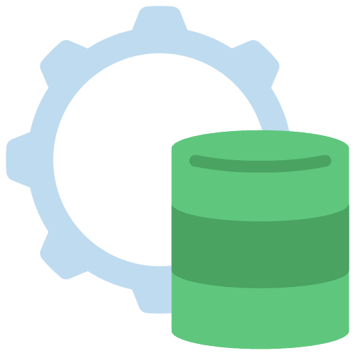 Database management database management cog data management icon