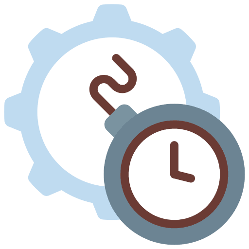Deadline clock bomb time and date icon