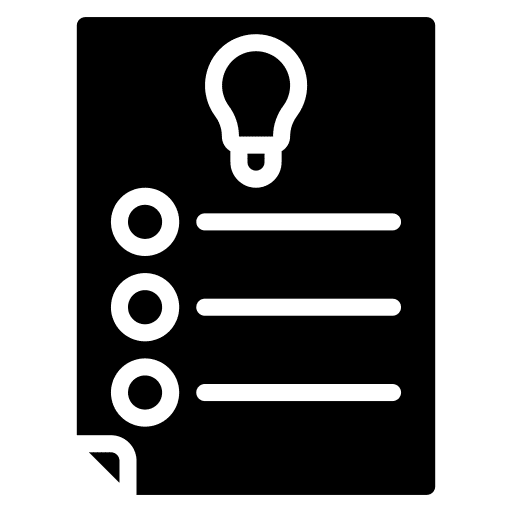 Ideas notepad order writing tool icon