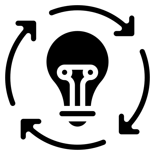 Process flux kaizen development icon