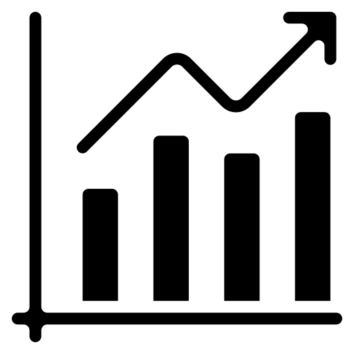 Profit growth graph chart statistics icon