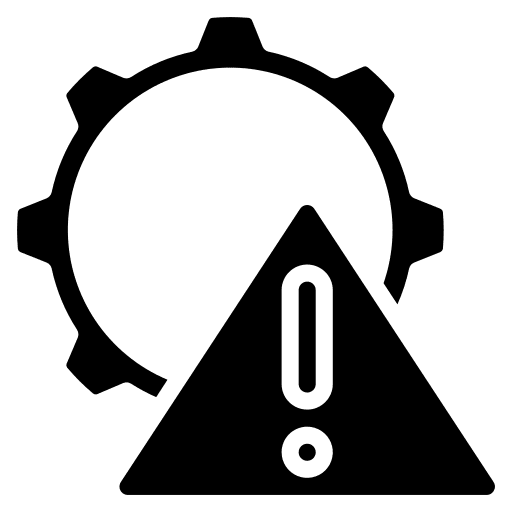 Risk management signaling exclamation danger icon