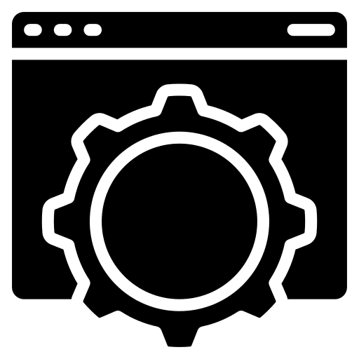 Web management gear cogwheel web administrator icon