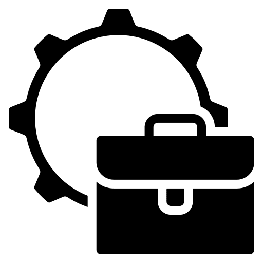Business portfolio gear professional icon