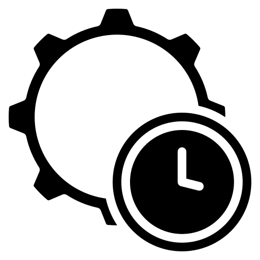 Time management efficiency clock timetable icon