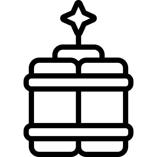Dinamite weapons security terrorism icon