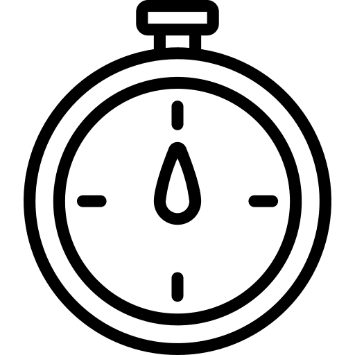 Timer stopwatch alarm clock time and date icon