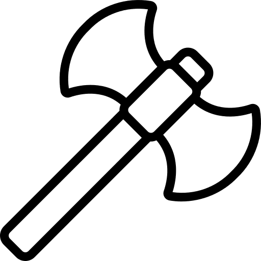 Axe spear gaming antique icon