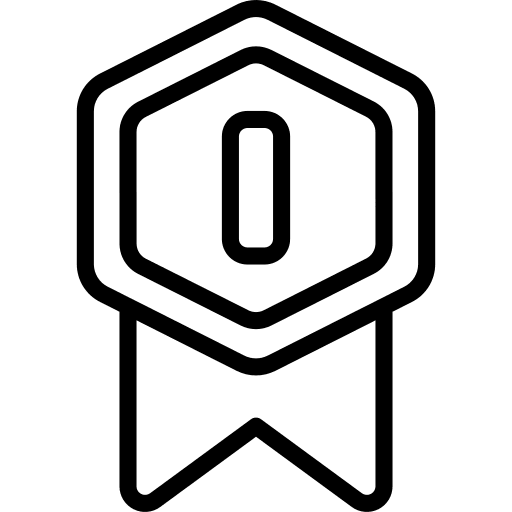 Ribbon award gaming coins icon