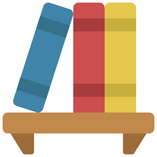 Bookshelf bookcase education learn icon