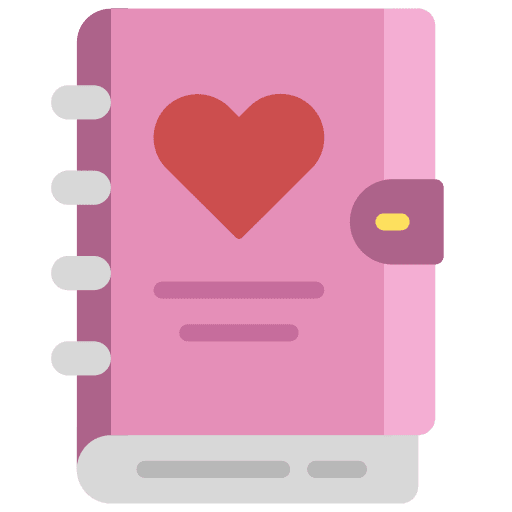 Diary education love diary icon