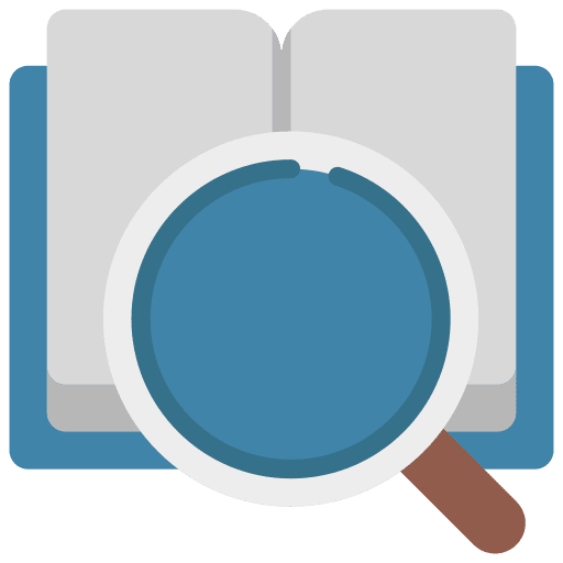 Research enquiry book research icon
