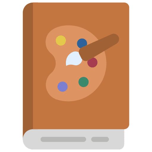 Art book palette graphic design art book icon