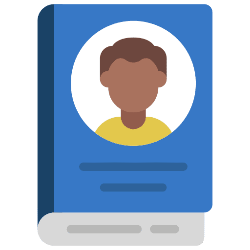 Biography biography library education icon