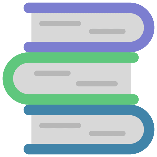 Book pile library reading books icon