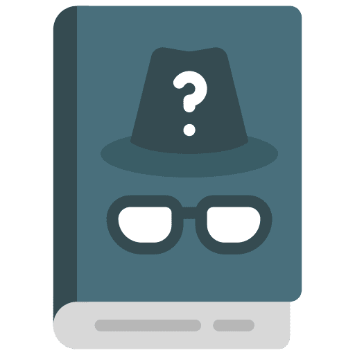 Detective story detective story novel education icon