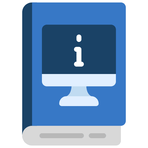 User manual electronics information guide icon