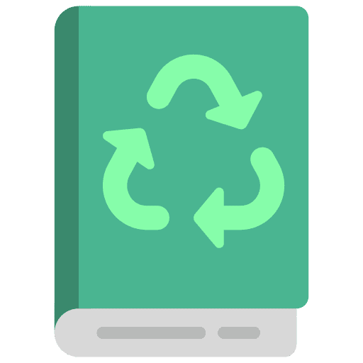 Book recycled sustainability book recycled environmental icon