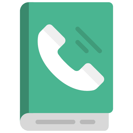 Contact book phone book communications telephone icon