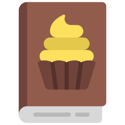 Cook book dessert bakery education icon