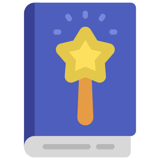 Fairy tale book reading fairy tale icon
