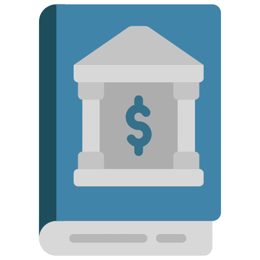 Finance book accounting book banking report icon