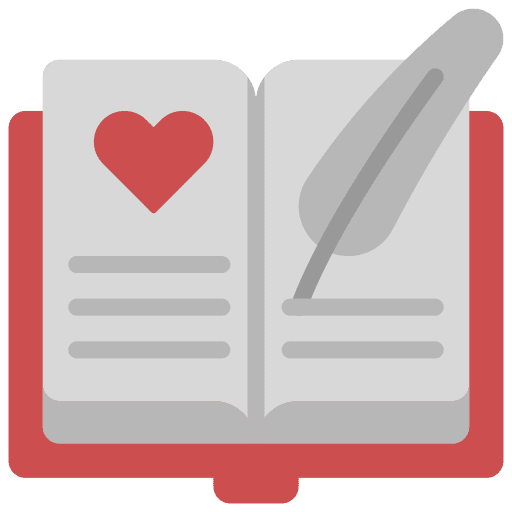 Poetry study education library icon