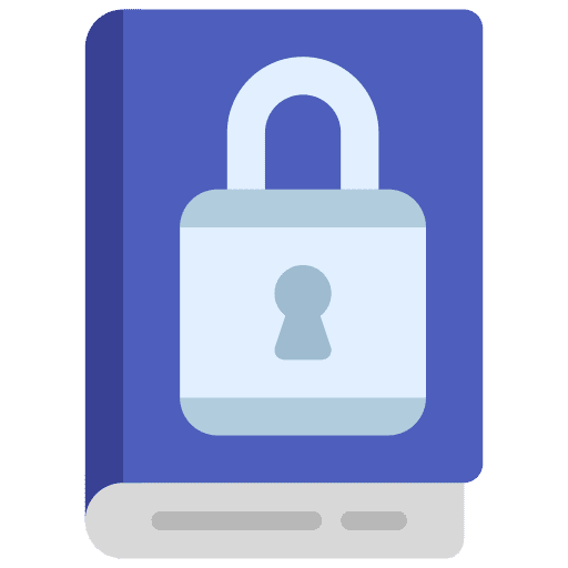 Private access education reading interface icon