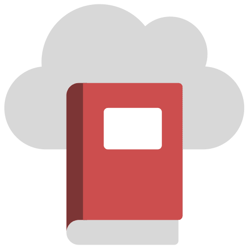 Cloud library online course cloud library education icon