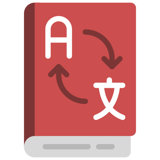 Language learning translate writing education icon