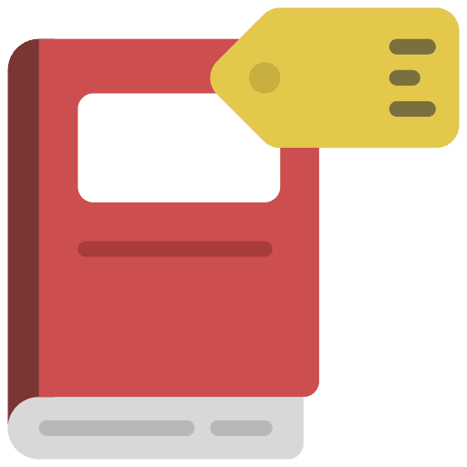 Sale tag literature book shop percent icon