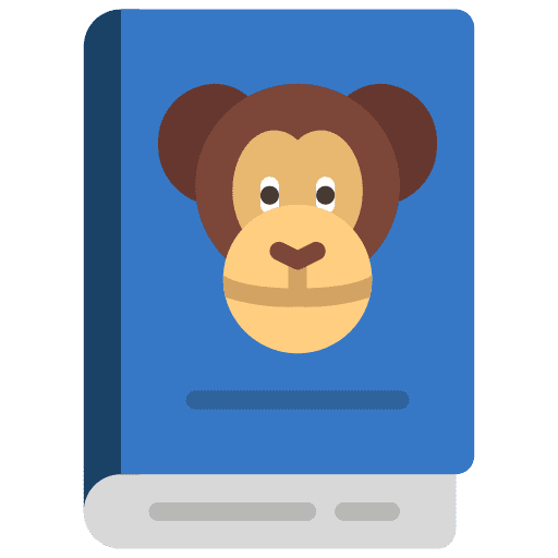 Zoology monkey literature education icon