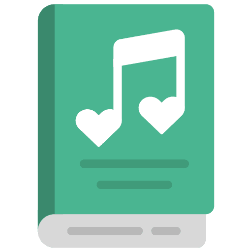 Music book audiobook musical study icon