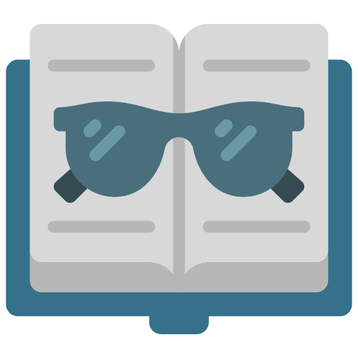 Studying glasses studying education icon