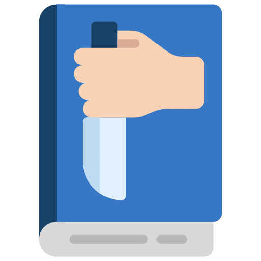 Thriller thriller bookmark literature icon