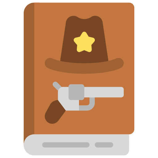 Western entertainment fiction read icon