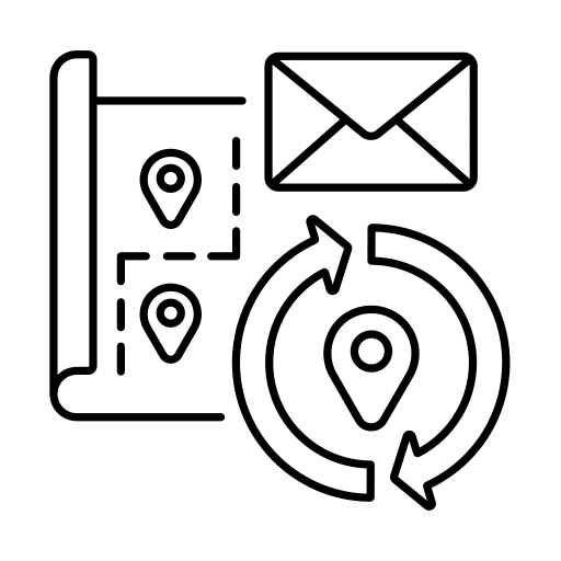 Adress post delivery change icon