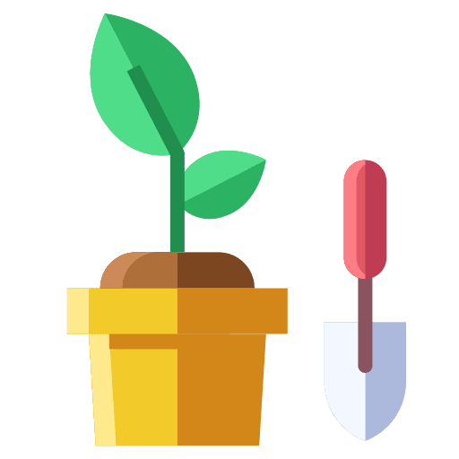 Gardening farming and gardening nature plant icon