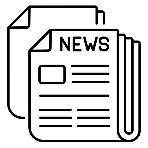 Newspaper post communications mail icon