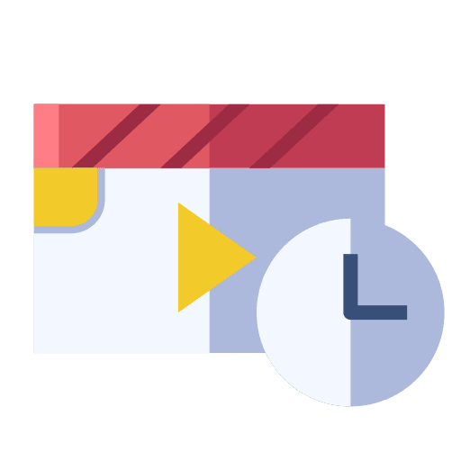 Movie entertainment movie clock icon Movie entertainment movie clock icon