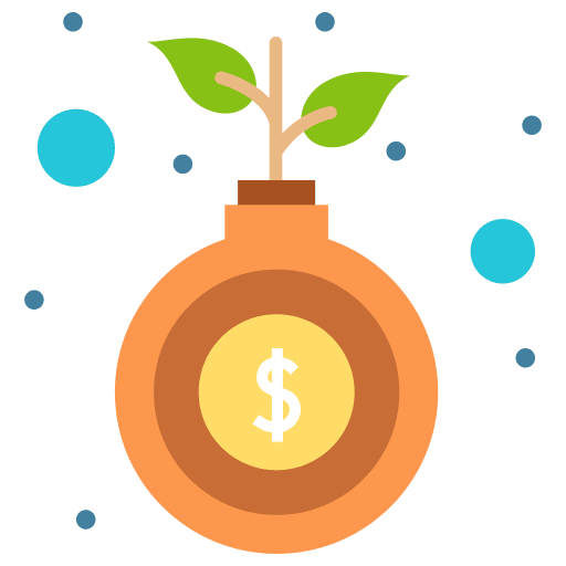 Growth money budget invest icon Growth money budget invest icon