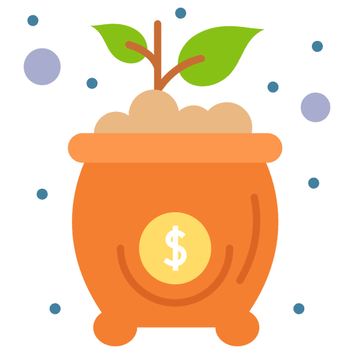 Investment income money business and finance icon Investment income money business and finance icon