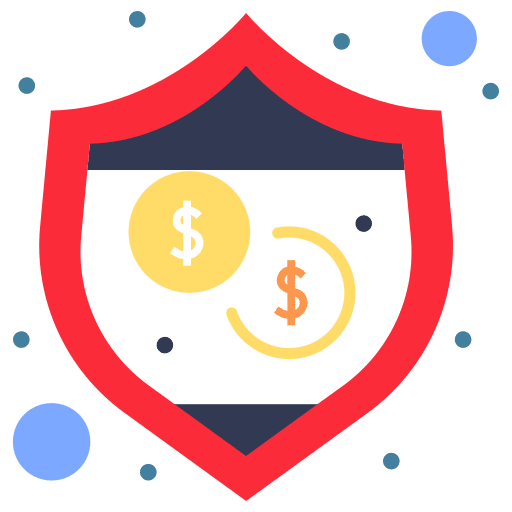 Shield business and finance money secure icon Shield business and finance money secure icon