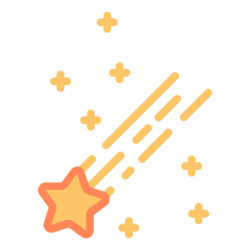 Shooting star science sky astronomy icon