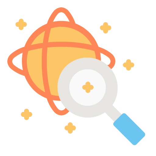 Research education discovery galaxy icon Research education discovery galaxy icon